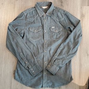 Diesel cotton 100% snap buttoned denim shirt